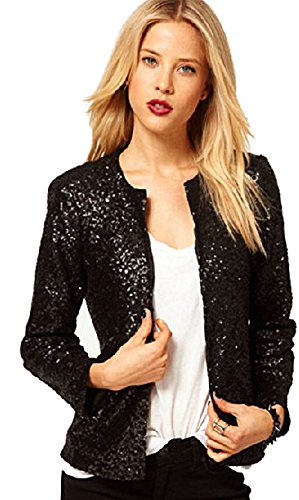 ジャケット ブルゾン スパンコール ラメ ワイルド セクシー カジュアル キュート エレガンス レディース 秋物 冬物 可愛いスカーフ付き R471