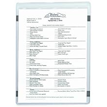 C-Line Magnetic Clear Vinyl Shop Ticket Holder, 8-1/2 x 11 Inches, 15 per Box (83911)