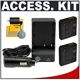 2 Replacement Panasonic CGA-S005 Batteries and Mini Battery Charger for Panasonic Lumix DMC-FX8, DMC-LX1 & DMC-LX9 Digital Cameras