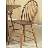 Farmhouse Casual Dining Counter Height Chair in Weathered Oak