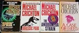 Lot of 4 Michael Crichton [ Jurassic Park ~ A Case of Need ~ The Andromeda Strain ~ Sphere ]