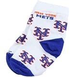 New York Mets White Infant 903 (0-13) All Over Team Logo Bootie Socks