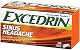 Excedrin Sinus Headache Acetaminophen and Phenylephrine HCI, Coated Caplets , 100 caplets (Pack of 2)