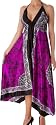 Veins Print Satin V-Neck Halter Handkerchief Hem Maxi / Long Dress