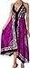 Sakkas Veins Print Satin V-Neck Halter Handkerchief Hem Dress