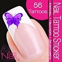 Nail Tattoo Sticker Butterfly - purple