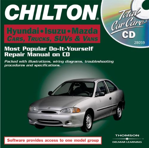 Total Car Care CD-ROM: Hyundai-Isuzu-Mazda Cars, Trucks, SUVs & Vans, 1981-1998 Jewel Case (Chilton Total Car Care Series CDs)