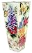 Painted Art Glass Flower Vase - Butterfly Garden