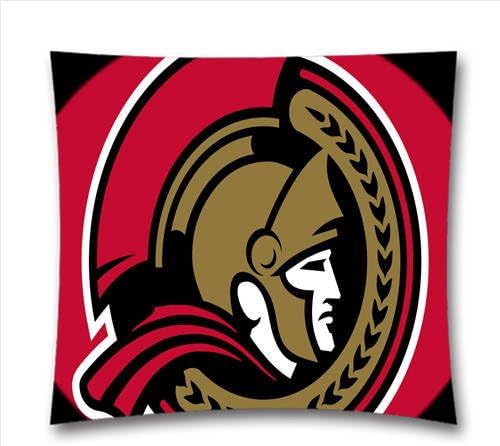 AM Kingdom Sports NHL Ottawa Senators Teams Square Decorative Throw Pillow Cushion Covers for Sofa and Bed, 18"x18"(45cmx45cm) Sports Theme 1720