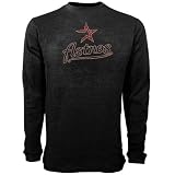 Reebok Houston Astros Black Faded Logo Long Sleeve Thermal T-shirt