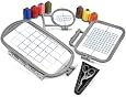 3-Hoop Embroidery Package w/ Embroidery Thread and Scissors for Brother SE270D, SE-350, SE-400, HE-120, HE-240, Innovis 500D, Innovis 900D, Innovis 950D, LB6770PRW, LB6800PRW, Babylock Sofia A-Line and Babylock Intrigue