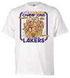 Los Angeles Lakers 2010 NBA Finals Champions Official Parade Caricature T-Shirt