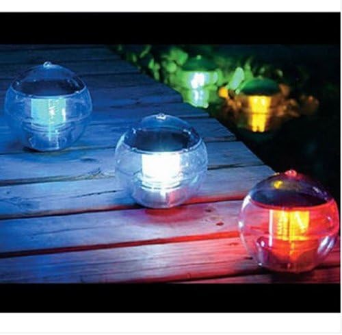 NexScene Solar Power Waterproof Automatic Color Changing LED 7 Colors Floating Globe Pool Party Ball Light