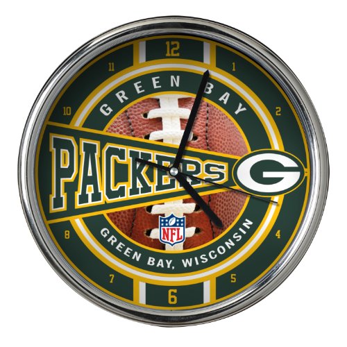Green Bay Packers Chrome Clock