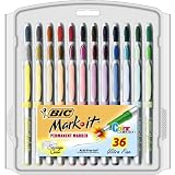 BIC Mark-It Color Collection Ultra Fine Permanent Marker, Assorted, 36 Markers ~ BIC