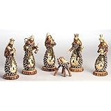 6-Piece Nature's Elegance Pine Cone Christmas Nativity Set