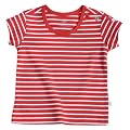 Liegelind Kids-Fun-Fashion 91501 - T-Shirt - Organic Cotton, Farb-Nr. 27 tomate / weiss