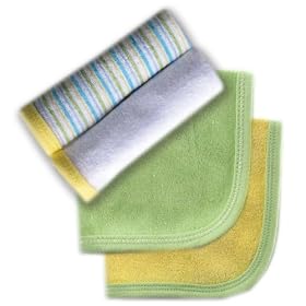 Luvable Friends 4 Pack Washcloths, YellowLuvable Friends 4 Pack Washcloths