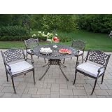 Capitol 48 Inch Mississippi 5pc Dining Set with Cushions