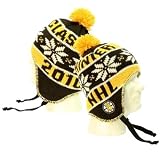 BOSTON BRUINS REEBOK NHL Winter Classic Tassel Pom Knit Hat/Cap Beanie in Vintage Team Colors By Reebok