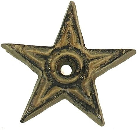 Americanoutfitter Cast Iron Star - Center Hole Small Set of 12 - Perfect Gift For Men Women Couples Grandpa Father Mother Engagement Wedding Anniversary Christmas Birthday Him Her Sister Wife Husband