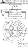 Brembo 25467 Front Disc Brake Rotor