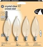 GE 16047 40-Watt Bent Clear 4-Pack