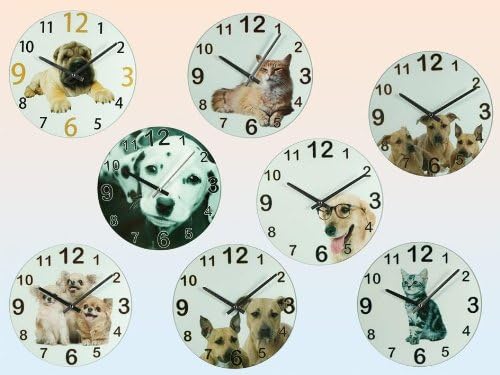 Design Dog Coloured Wall Clock Photo Family Time " 2 American Stafford Terrier "