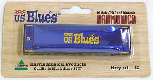 US Blues 10 Hole Blues Style Harmonica, Key of C