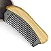 EQLEF Beard Comb Horn Comb Medium Tooth Handmade Buffalo Horn and Sandal Wood Comb Hair Comb, Pocket comb