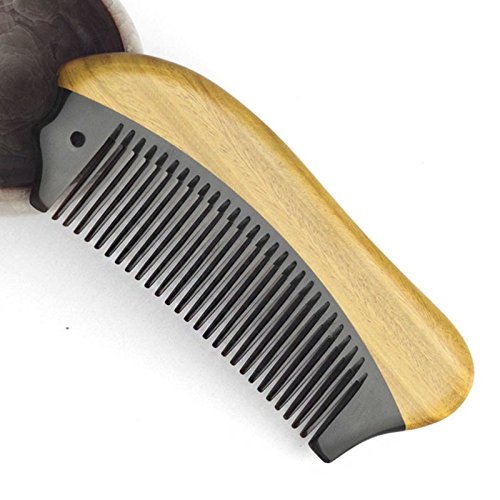 Eqlef® beard comb horn comb medium tooth handmade buff…