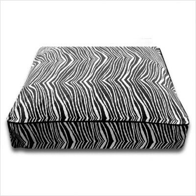 Rectangle Black Zebra Dog Bed