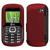Titanium Red Rubberized Hard Protector Case Phone Cover for LG Octane (VN53 ....