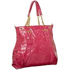 BIG BUDDHA Cynthia Ostrich-Embossed Shoulder Bag