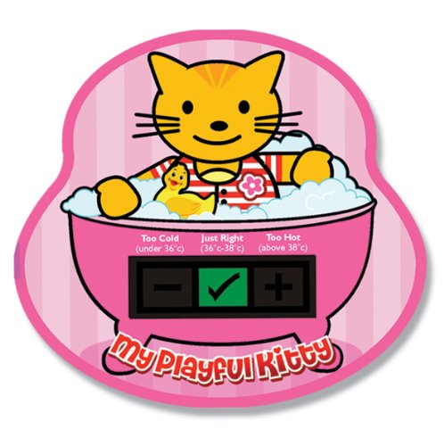 My Playful Kitty Baby Bath Safety Thermometer Card