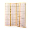 Natural Finish wooden Frame 4-Panel Room Divider