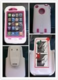OtterBox Universal Defender Case for iPhone 3 3G 3GS (White Silicone & Pink Plastic) WHITE CLIP - NON RETAIL