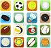 Wallmonkeys Peel and Stick Wall Decals - Set of Ball Icons, Sport - Removable Graphic