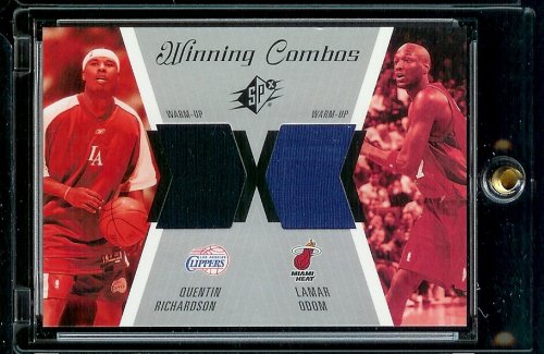 2002-03 SPx Winning Combos Quentin Richardson Lamar Odom Dual Jerseys Los Angeles Clippers Basketball Card - Mint Condition - Shipped In Protective Display Case!