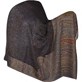 Jamawar Wool Wrap Shawl Jacquard Design Womens Clothes 80 x 40 inches (jmwr542)