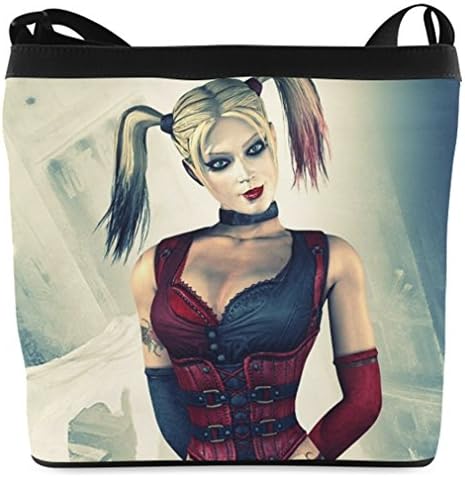 Popular Casual Fabric Shoulder Bag Sling Bag Crossbody Bag with Batman Harley Quinn Pattern Print