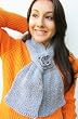 Handmade Ultra Soft Acrylic Scarf in Baby Gray Yarn - Knitted 100% By Hand (Teens/women)