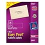 Avery 5662 Easy Peel 1-1/3" x 4" Clear Address Labels, 700 Count