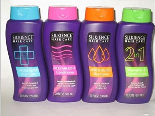 Lot of 4 Silkience "Shampoo", "Shampoo &amp; Conditioner", "Silky Smooth Conditioner","Damage repair Shampoo"