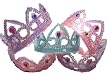 12 Assorted Princess Dress up Dressup Crowns Tiaras Pink Lavender Aqua Yellow