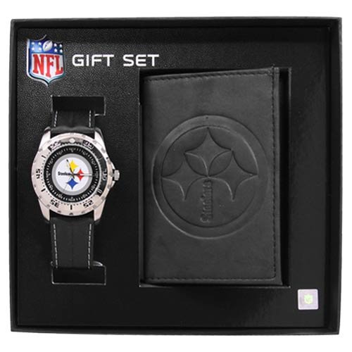 Gametime Pittsburgh Steelers Watch & Wallet Combo