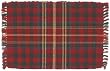 Durable Hand Woven 100% Cotton Colorful Red and Dark Green Plaid Placemat 12x18 Inches Set / 6