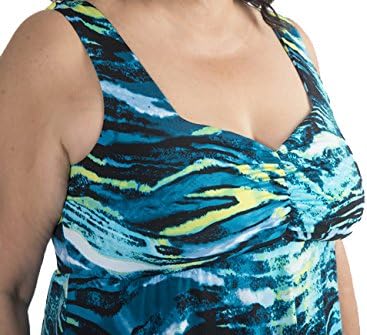 Soulevant Women's Reflections Print Chemise Large Turquoise/Lime