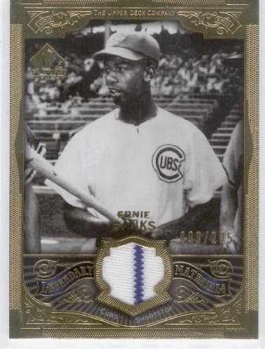 2006 SP Legendary Cuts Legendary Materials Bronze EB Ernie Banks - Chicago Cubs (Piece of Authentic Jersey - Serial #'d to 225 - Baseball Cards)