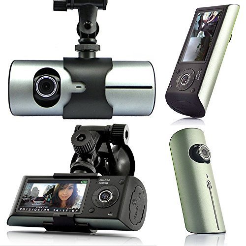 Car Camcorder DVR Video Recorder - Chekue 2.7" HD Dash-Cam Dual Camera Front+InCab Driving Recorder Car DVR GPS Logger G-Sensor